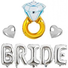 Kidspartim Brıde Gümüş Folyo Balon Seti