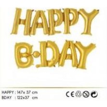 Kidspartim Happy Bırtday Folyo Balon Gold