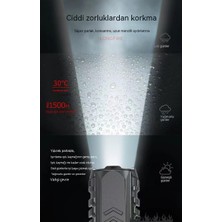 Go Biz USB Şarjlı El Feneri Kamp Lambası Reflektör LED Özel Kuvvetler El Feneri, Güçlü Işık USB Şarj Süper Parlak Uzun Menzilli Mini Taşınabilir Çok Fonksiyonlu Ev (Yurt Dışından)