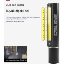 Go Biz Açık Parlak Mini Teleskopik El Feneri, Ev USB Şarj Cob Yan Işık Alüminyum El Feneri, Güçlü Çok Amaçlı El Feneri Kamp Lambası Reflektör (Yurt Dışından)