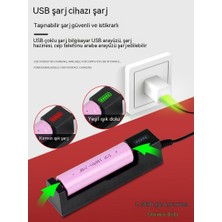 Go Biz USB Şarjlı El Feneri Kamp Lambası Reflektör Güçlü El Feneri, Paslanmaz Çelik Dış Aydınlatma Çalışma Lambası, Taşınabilir Lens Lazer Işığı (Yurt Dışından)