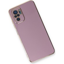 Newface Xiaomi Redmi Note 10S Kılıf Volet Silikon - Mor