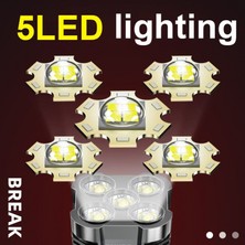 Go Biz 5 LED El Feneri, Taşınabilir Çok Fonksiyonlu Cob Yan Işık, USB Şarj Mini Küçük Güçlü El Feneri, Güçlü Çok Amaçlı El Feneri Kamp Lambası Reflektör (Yurt Dışından)