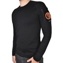 Wolftrap Tactical Belderan Cepli Uzun Kollu Taktik T-Shirt Siyah