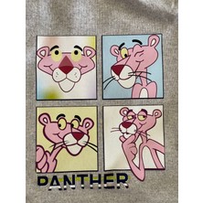 Gönülden Tasarım 17X14 cm 4 Lü Pembe Panter Ütü Ile Yapışan Baskı Aplike Arma Tişört Baskı