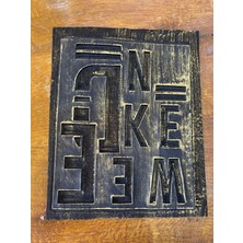 Gönülden Tasarım 29X24 cm Kabartma Yazılı Aplike Arma Dikiş Hobi Malzemesi