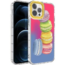 Kılıf Adam Apple iPhone 14 Pro Kılıf Kamera Korumalı Renkli Desenli Sert Silikon  Korn Kapak