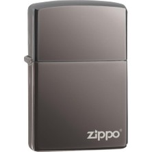 Zippo Ice Black Çakmak Logolu Parlak