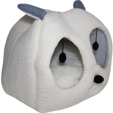 Nerotex Beyaz Kedi Kafalı Büyük Kedi Evi Yuvası