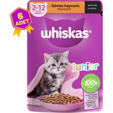 Whiskas Kümes Hayvanlı Pouch Poşet Yavru Kediler Için Tam Konserve Mama 6 x 85 Gr.