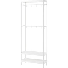 IKEA Mackapar Metal Portmanto - Askılık - Beyaz - 78X32X200 cm