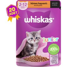 Whiskas Kümes Hayvanlı Pouch Poşet Yavru Kediler Için Tam Konserve Mama 20 x 85 Gr.