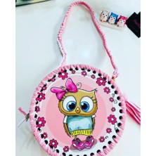 Pink Bag Handmade Kız Çocuk Sevimli Baykuş Makaron Çanta