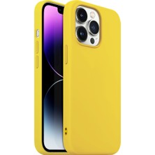 Buff iPhone 14 Pro Max Rubber S Kılıf Yellow