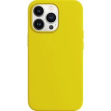 Buff iPhone 14 Pro Max Rubber S Kılıf Yellow