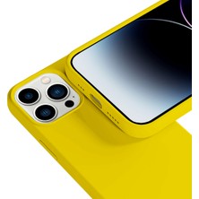 Buff iPhone 14 Pro Max Rubber S Kılıf Yellow