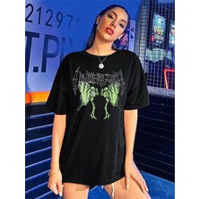 Favorim50Ton Harajuku Retro Gothic Butterfly Oversize T-Shirt