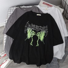 Favorim50Ton Harajuku Retro Gothic Butterfly Oversize T-Shirt