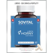 SOVITAL Libox Erkek, %100 Doğal, Isviçre Reçetesi Enerji Güç Ginseng Takviyeli 60 Adet Kapsül