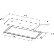 Vinola 1200-08 Siyah 120 cm 4 Gözlü 1 Gözü Wok Cam Ankastre Ocak