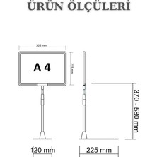 Manken İstanbul 2 Adet Gri A4 Mandallı Raf Sepet Etiketi Çerçeveli Etiketlik Eşek-Askılık Etiketlik