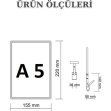 Manken İstanbul 2 Adet Beyaz A5 Mandallı Raf Etiketi Sepet Etiketi Çerçeveli Etiketlik Eşek-Askılık Etiketi