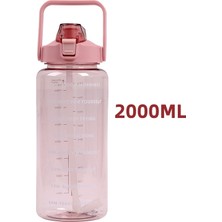 Zethus 2000ML Taşınabilir Su Matarası - Pembe (Yurt Dışından)