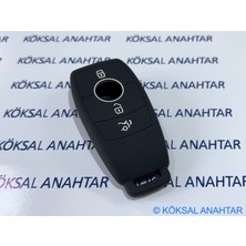 Köksal Anahtar Mercedes-Benz Smart Anahtar Silikon Anahtar Kılıfı (Siyah Renk)