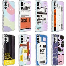 Kılıf Adam Galaxy A04S Kılıf Airbag Kenarlı Renkli Desenli Silikon  Elegans Kapak