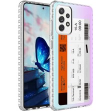 Kılıf Adam Galaxy A73 Kılıf Airbag Kenarlı Renkli Desenli Silikon  Elegans Kapak