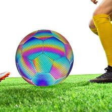 Zehraa Yansıtıcı Işıklı Futbol No. 4 Renkli Işıklı Futbol Dünya Kupası Antrenman Maçı Futbolu (Yurt Dışından)