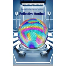 Zehraa Yansıtıcı Işıklı Futbol No. 4 Renkli Işıklı Futbol Dünya Kupası Antrenman Maçı Futbolu (Yurt Dışından)
