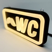 Leon Işık 'erkek Wc' Işıklı Özel Tabela-Led ile Neon Görünümlü Tabela-Günışığı (25X12CM)