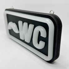 Leon Işık 'erkek Wc' Işıklı Özel Tabela-Led ile Neon Görünümlü Tabela-Günışığı (25X12CM)