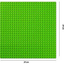 Parti Oyun Evi Yeşil Uygulama Zeminli Parçalı Setler Mikro Blok  Funny Blocks 300 Parça Plastik Kutulu