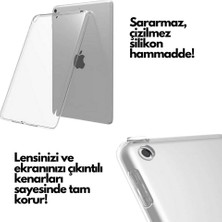 Jolita iPad 8. Nesil 10.2 Inç Uyumlu Şeffaf Silikon Tablet Kılıfı Kapak Renksiz