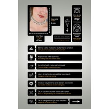 Furtek Aksesuar Kadın Büyük Küçük Badem Zirkon Taşlı Model Gümüş Pırlanta Abiye Düğün Nişan Gelin Kolye Tasma Choker
