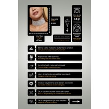 Furtek Aksesuar Kadın 16 Sıra Model Zirkon Taşlı Gümüş Gerdanlık Kolye Pırlanta Abiye Nişan Gelin Düğün Tasma Choker