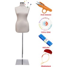 Manken İstanbul Dikiş Setli Sünger Iğne Batabilen 36 Beden Terzi Mankeni Prova Mankeni