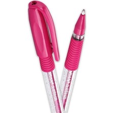 Pensan Simli Jel Kalem Pembe 1.0mm 1 Adet Glitter Gel Simli Tükenmez Kalem Pembe Renk