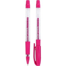 Pensan Simli Jel Kalem Pembe 1.0mm 1 Adet Glitter Gel Simli Tükenmez Kalem Pembe Renk