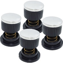 Demir Teknik Ventino Uyumlu Set Üstü Ocak Düğme Takımı Yaylı Siyah - 4 Lü Takım