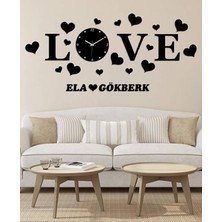 Planet Store Ahşap Love Tablo ve Duvar Saati