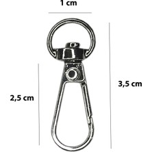 Ala Depo Kanca 1 cm Çanta Aksesuarı (2 Adet) Gümüş