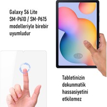 Monker Samsung Galaxy Tab S6 Lite 10.4 Inç P610 P615 Uyumlu Temperli Ekran Koruyucu Kırılmaz Cam