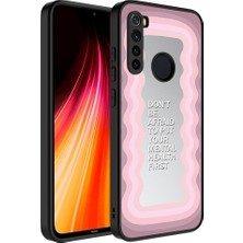 Fibaks Xiaomi Redmi Note 8 Kılıf Aynalı Kamera Korumalı Renkli Desenli Mirror Kapak