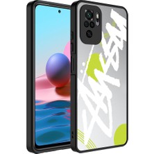 Fibaks Xiaomi Redmi Note 10S Kılıf Aynalı Kamera Korumalı Renkli Desenli Mirror Kapak