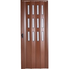 Sarpaş Akordiyon Kapı 177x205 Ceviz Camlı 12 mm Katlanır Akordeon PVC