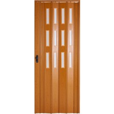 Sarpaş Akordiyon Kapı 177x194 Meşe Camlı 12 mm Katlanır Akordeon PVC