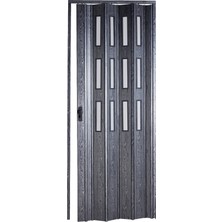 Sarpaş Akordiyon Kapı 162x210 Karaağaç Camlı 12 mm Katlanır Akordeon PVC